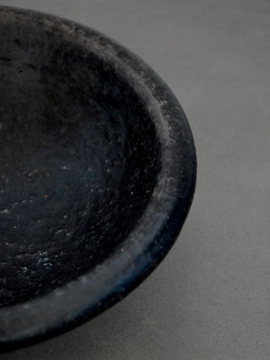 Vide Poche Rond En Céramique Marron - Design Brutaliste