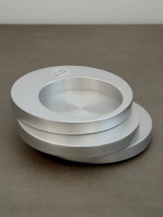 Cendrier Rond A Trois Étages En Aluminium Brossé - Design Space-age Par Pierre Vandel Et Pierre Cardin
