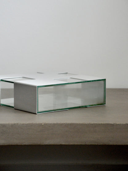 Vase Vintage En Verre & Acier Brossé Design Space Age / Futuriste / 70's treaptyque the oblist selency whoppah ebay 1stdibs 2